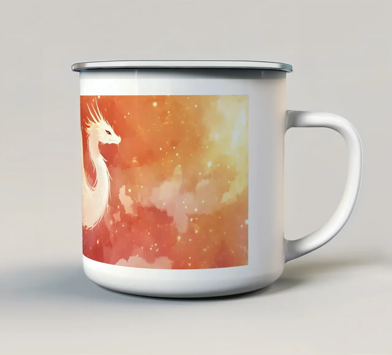 Drago cosmico: guardiano delle stelle tazza in smalto da Théïa's Fantasia World