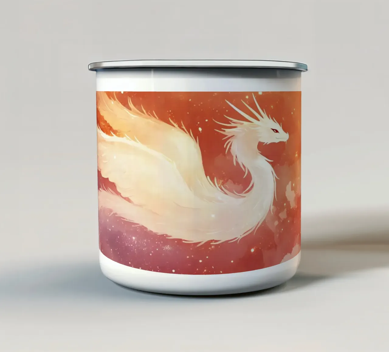 Drago cosmico: guardiano delle stelle tazza in smalto da Théïa's Fantasia World