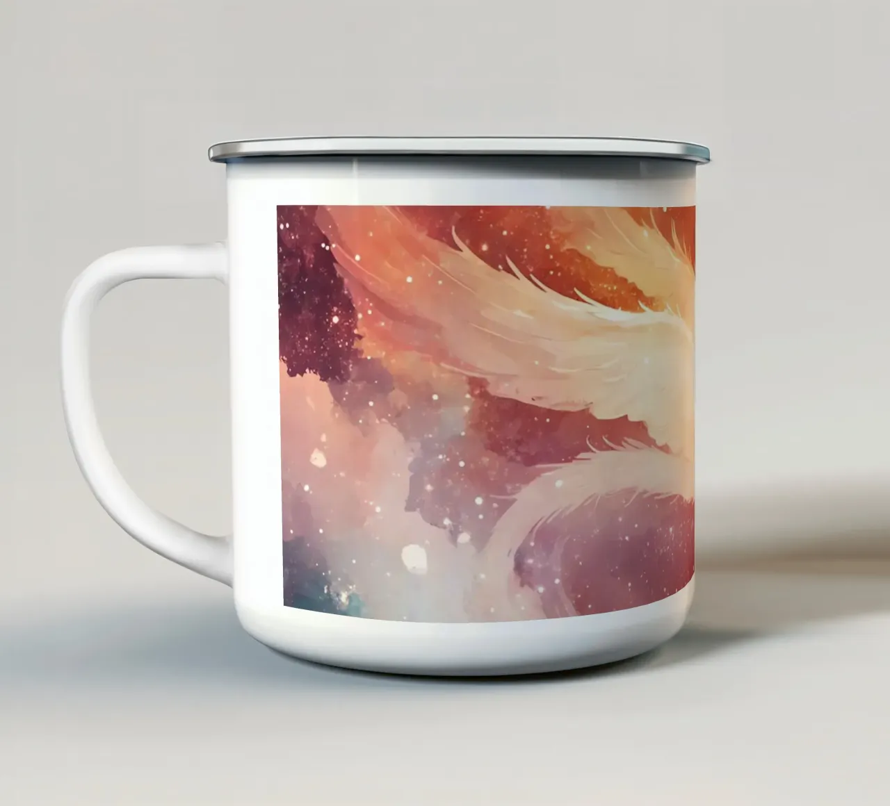 Drago cosmico: guardiano delle stelle tazza in smalto da Théïa's Fantasia World