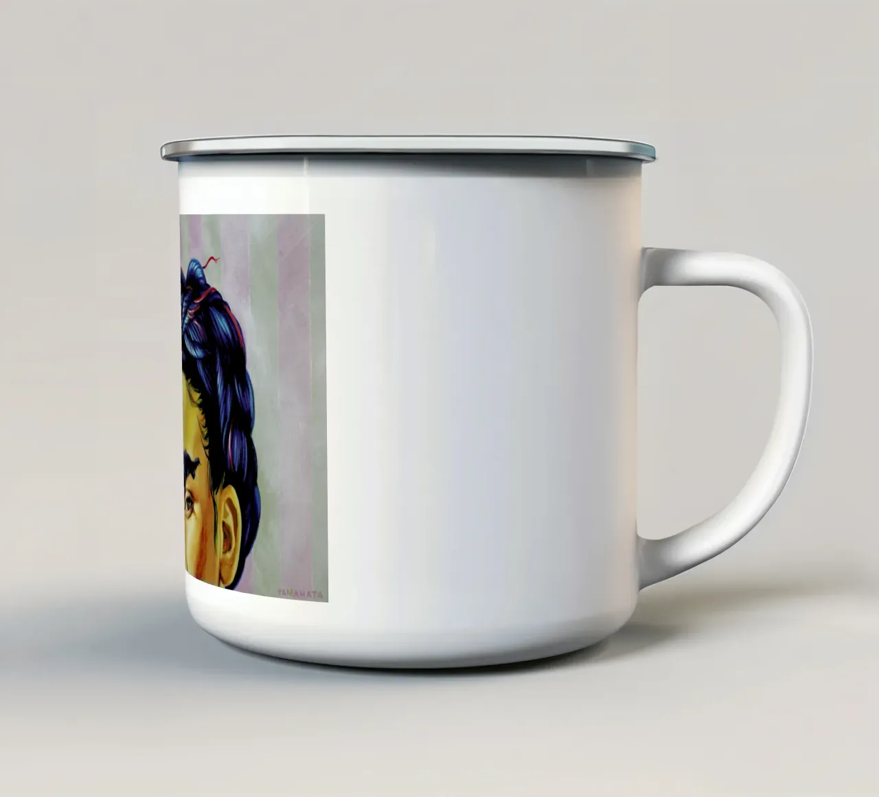 Frida tazza in smalto da Jared Yamahata