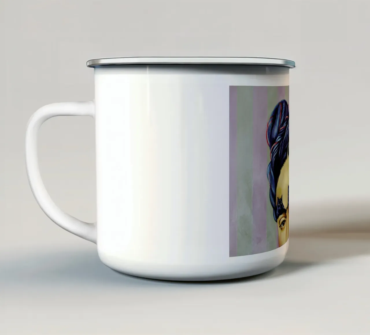 Frida tazza in smalto da Jared Yamahata