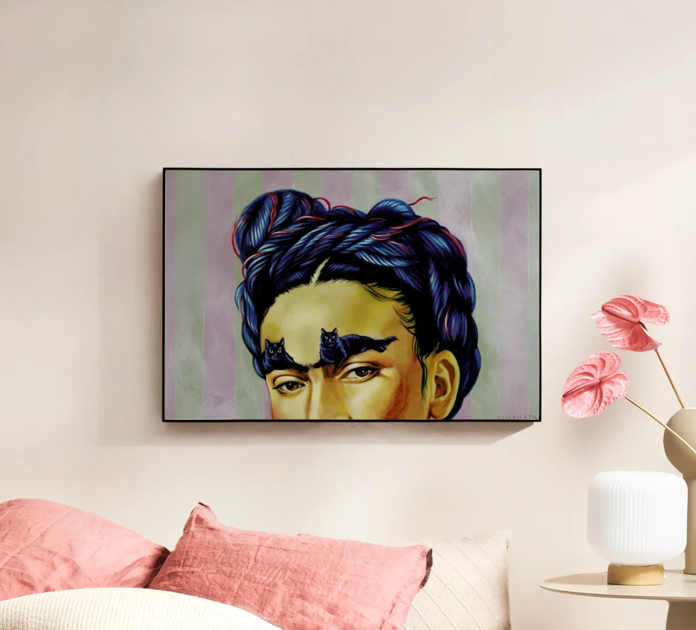 Frida acryl van Jared Yamahata