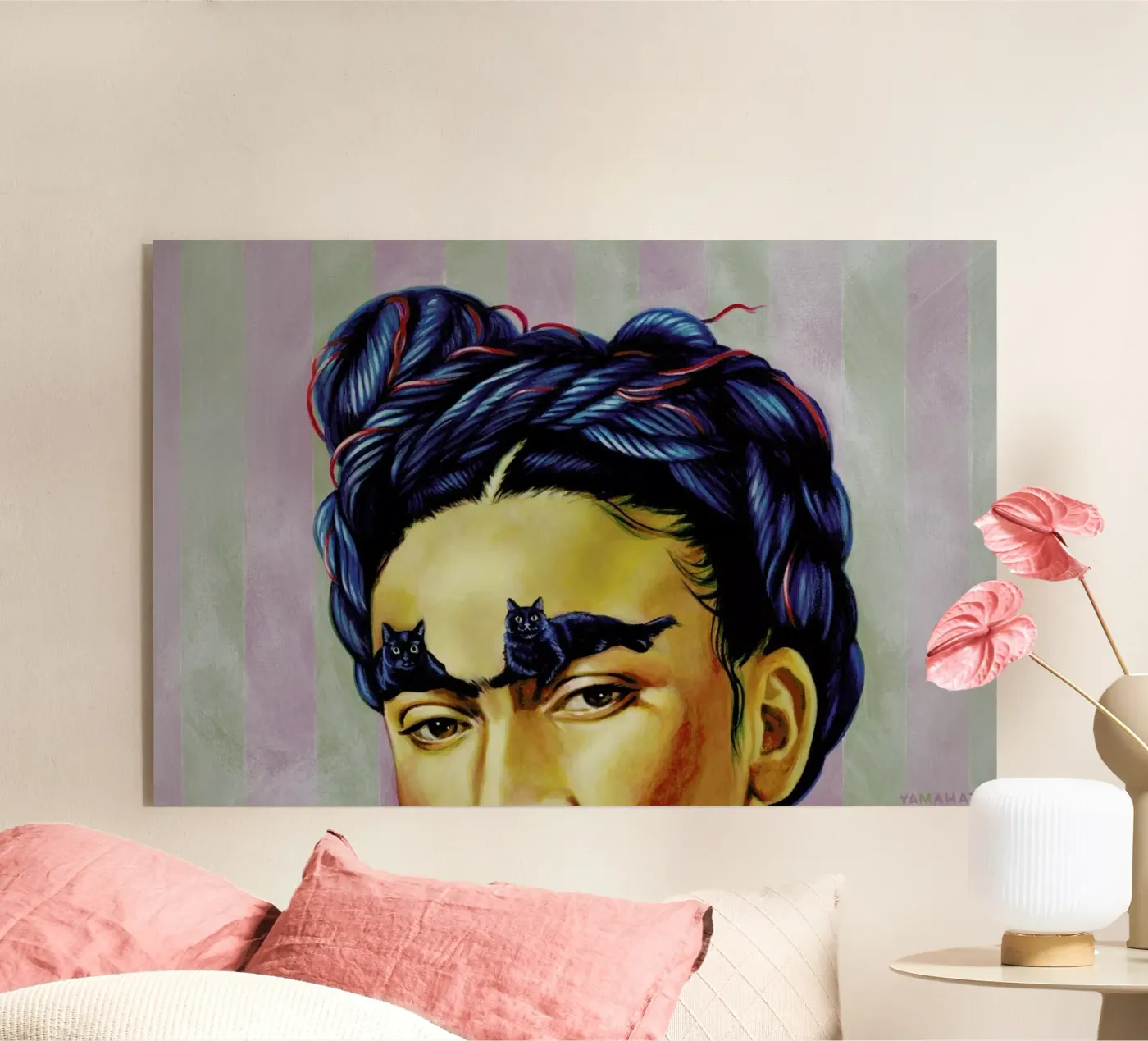 Frida acryl van Jared Yamahata