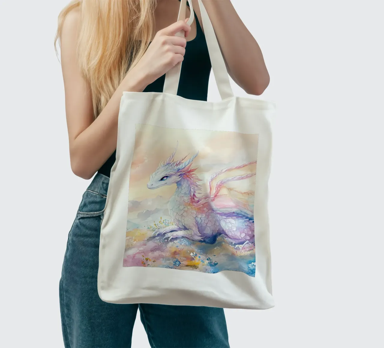 L'anima del drago borsa in juta da Théïa's Fantasia World