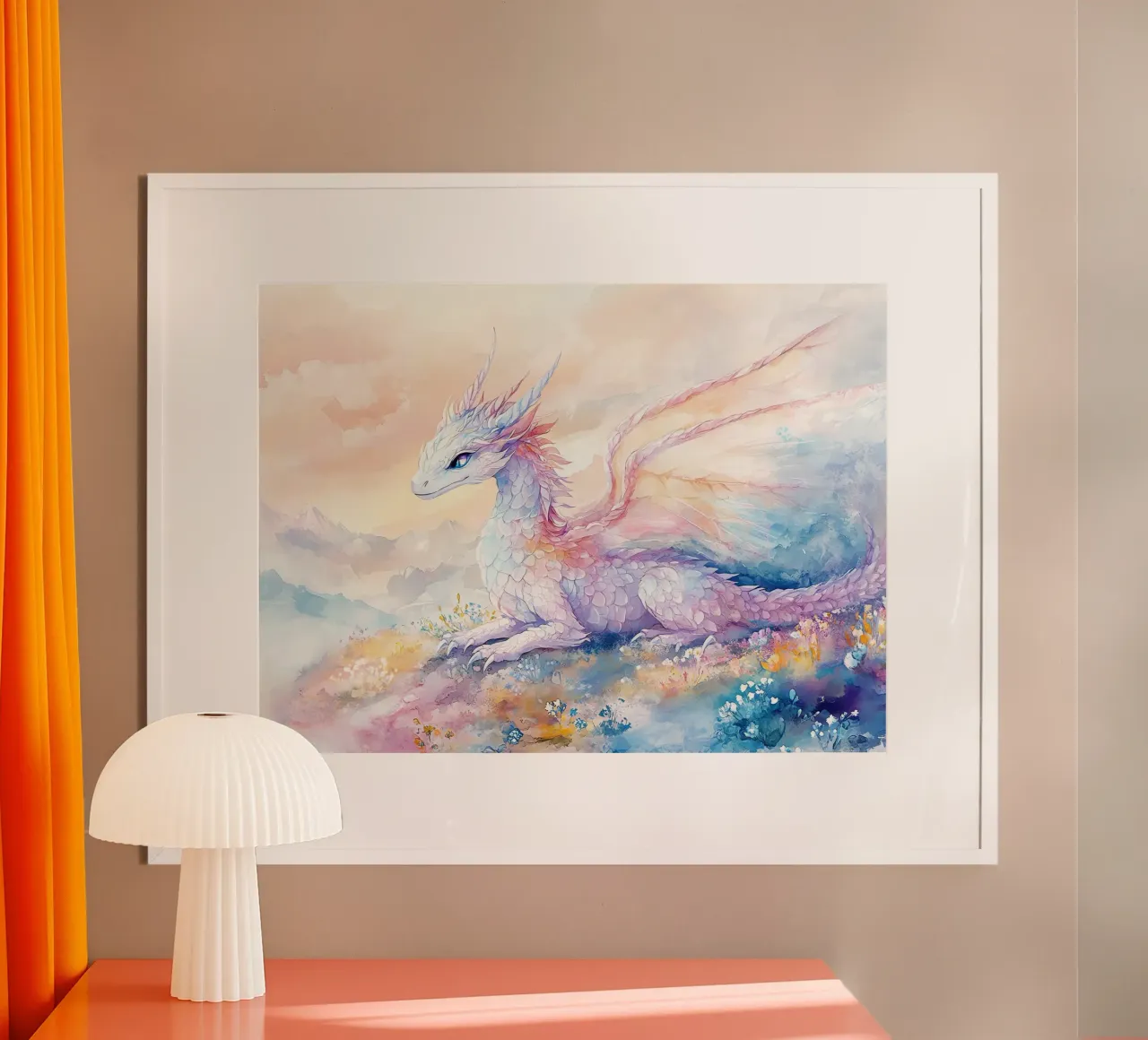 Die Seele des Drachen Poster mit Aluminium Rahmen von Théïa's Fantasia World