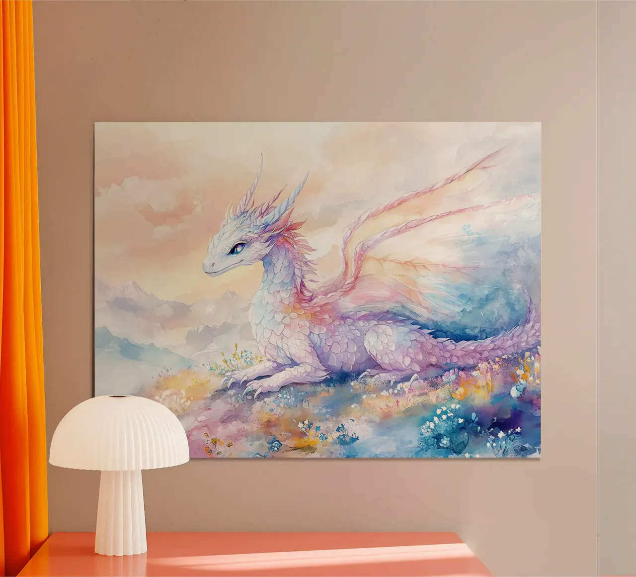 Die Seele des Drachen Poster mit Aluminium Rahmen von Théïa's Fantasia World