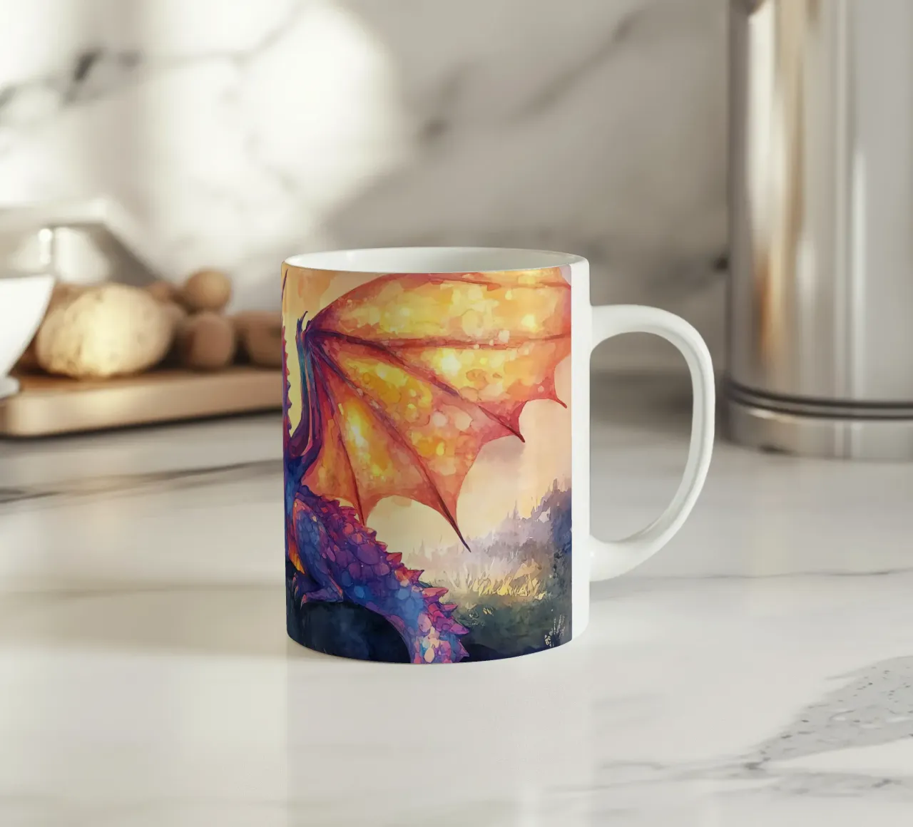 L'anima del drago tazza in ceramica da Théïa's Fantasia World