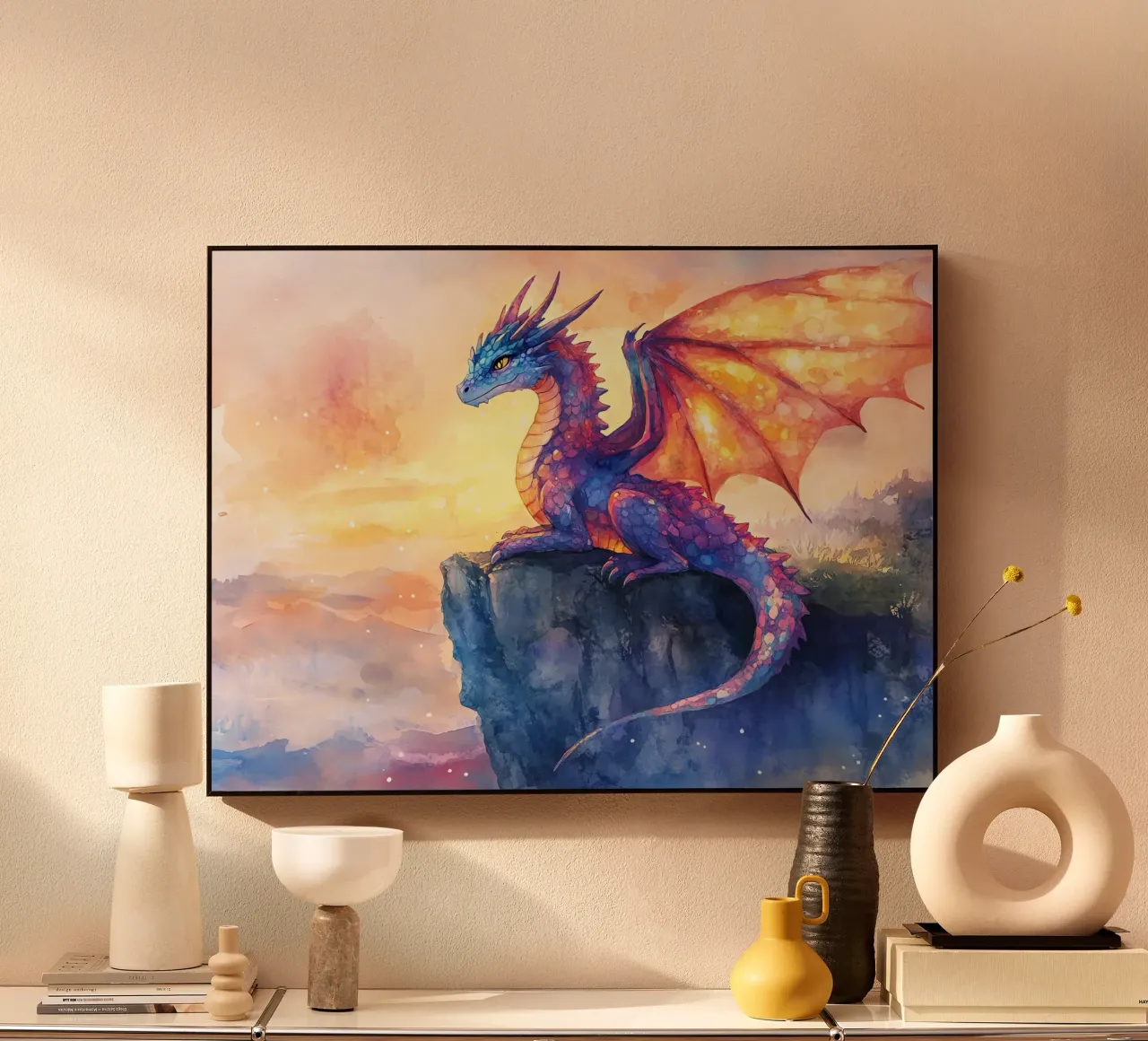 The dragon's soul acrylic glass by Théïa's Fantasia World