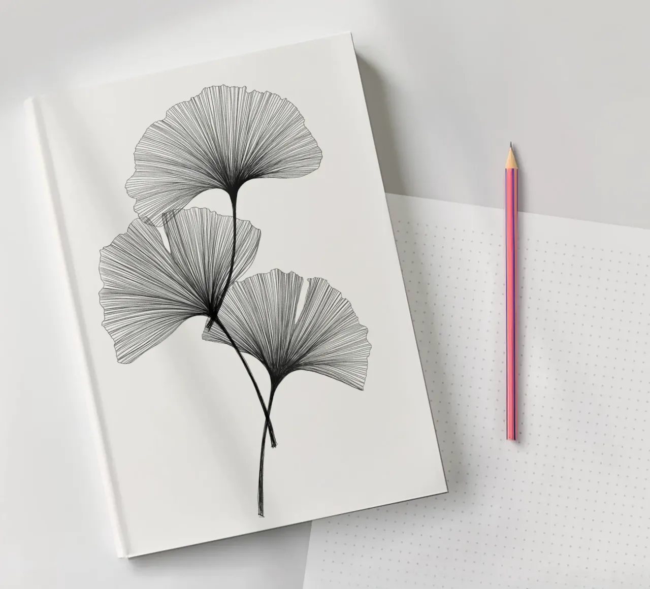 Cats & Dotz - Ginkgo notebook by The Artcircle