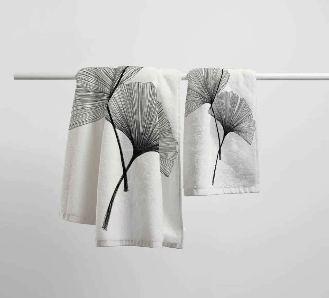 Gatti e puntini - Ginkgo asciugamano da bagno da The Artcircle
