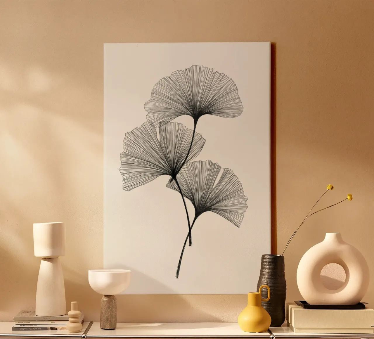 Katten & Dotz - Ginkgo canvas van The Artcircle