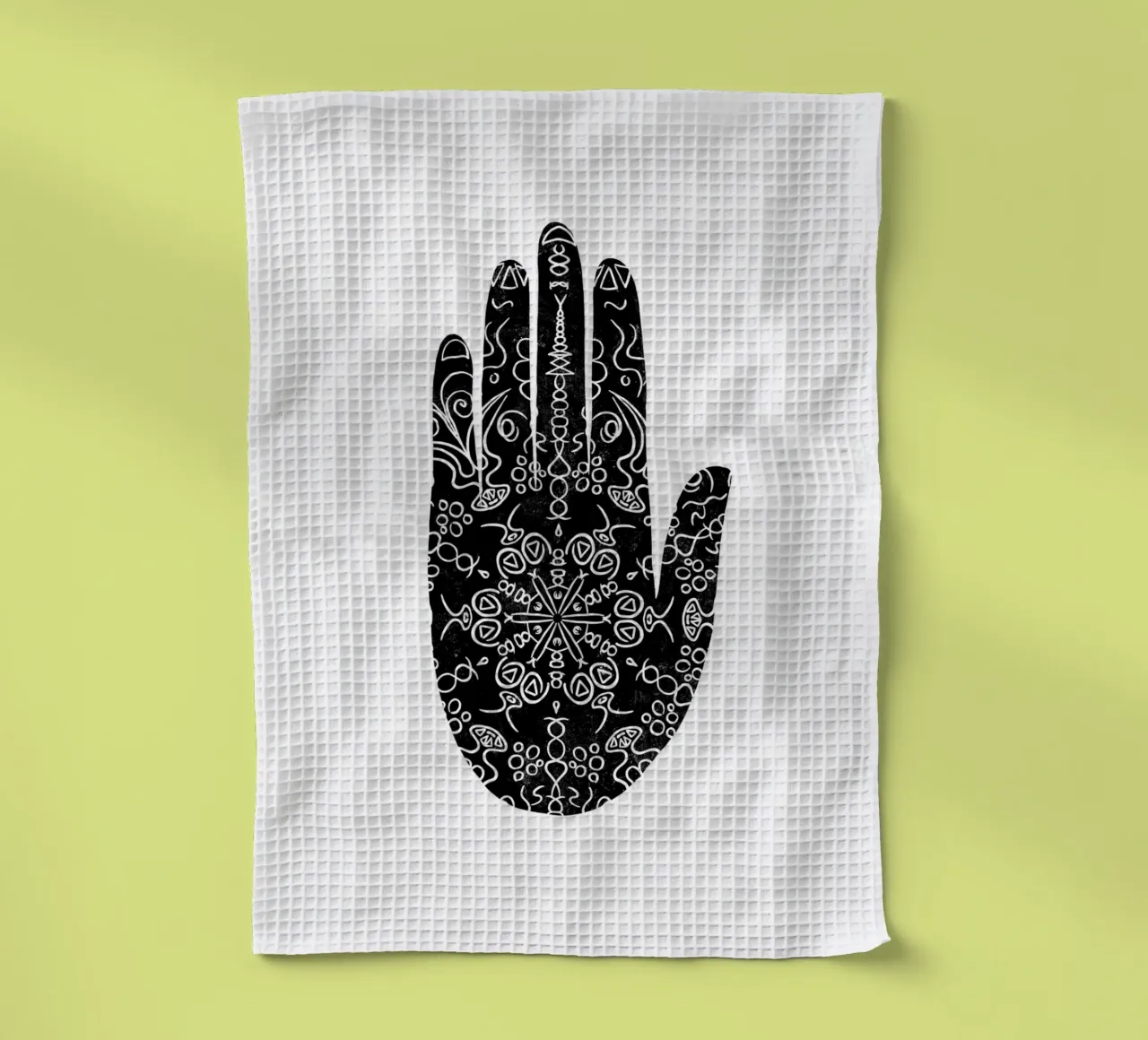 Gatti e puntini - Mano Hamsa canovaccio da cucina da The Artcircle