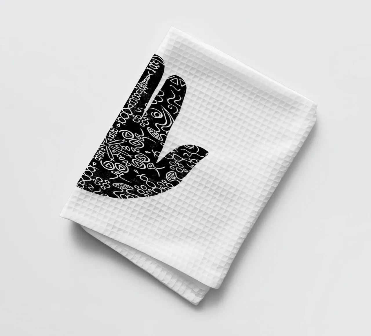 Gatti e puntini - Mano Hamsa canovaccio da cucina da The Artcircle