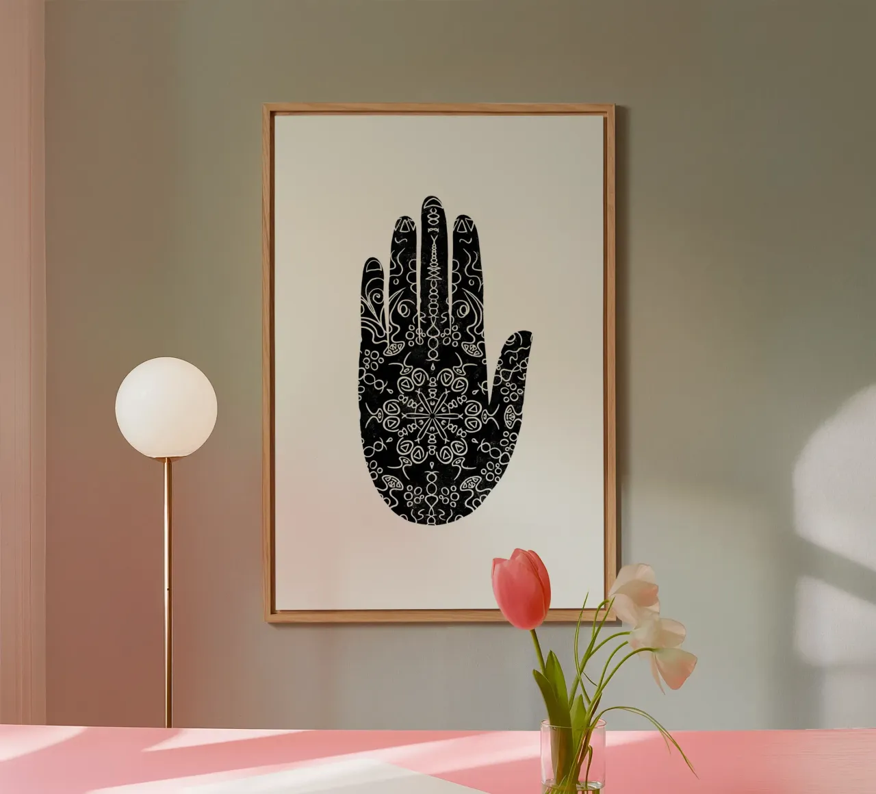 Gatti e puntini - Mano Hamsa alluminio dibond da The Artcircle
