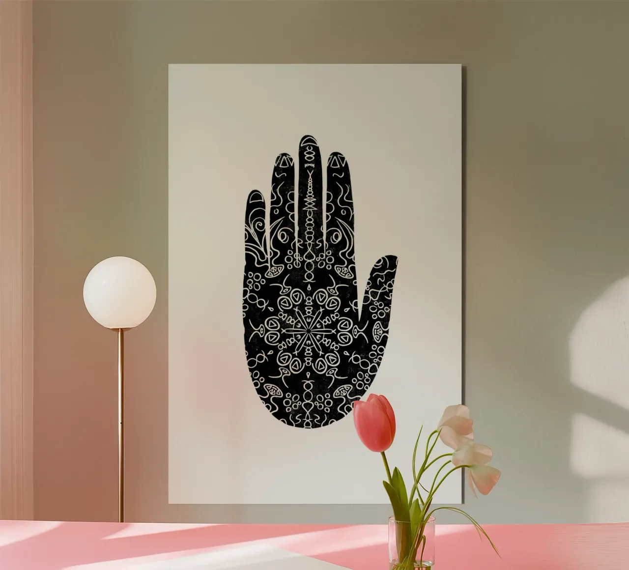 Gatti e puntini - Mano Hamsa alluminio dibond da The Artcircle