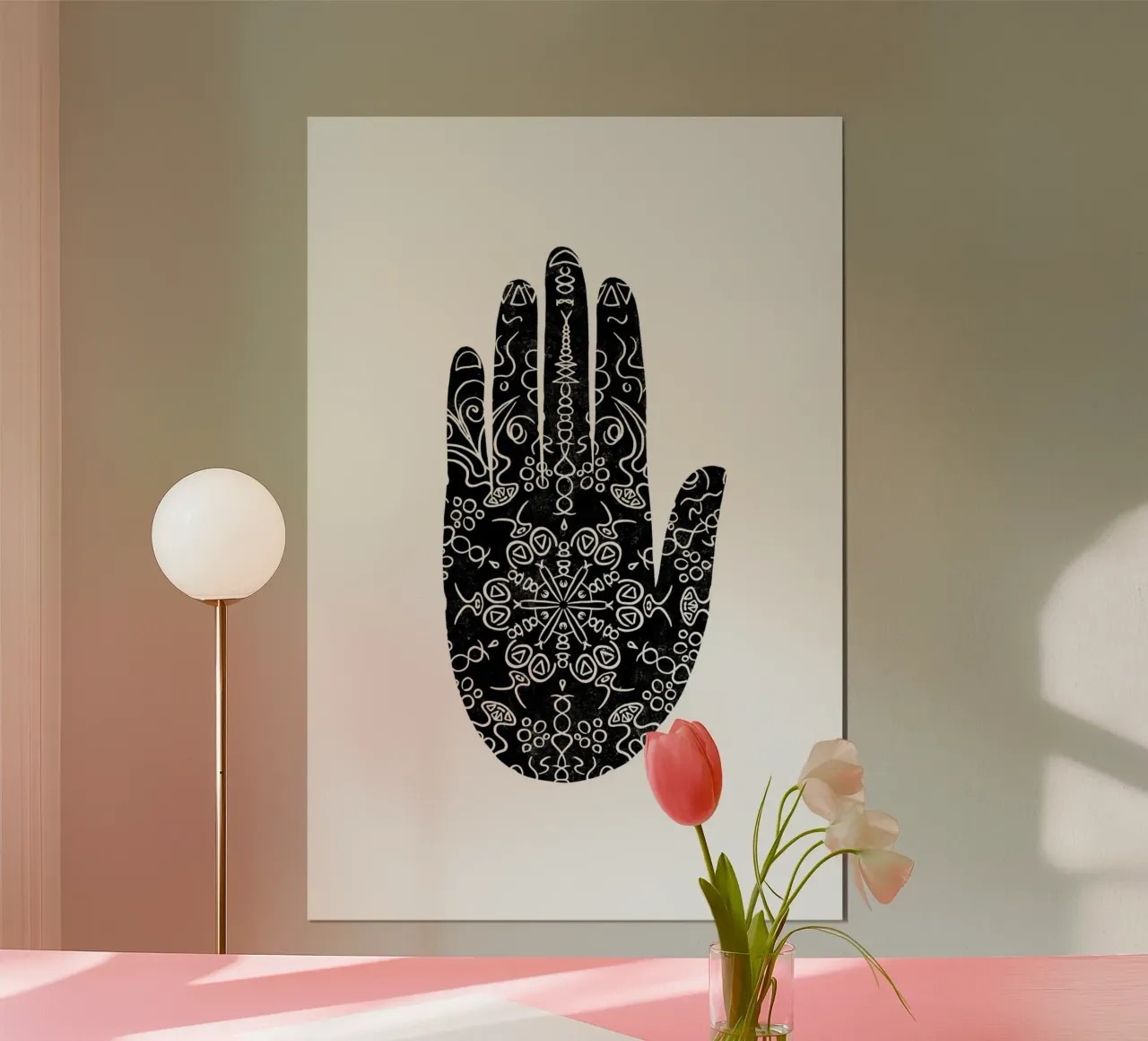 Gatti e puntini - Mano Hamsa carta hahnemühle da The Artcircle