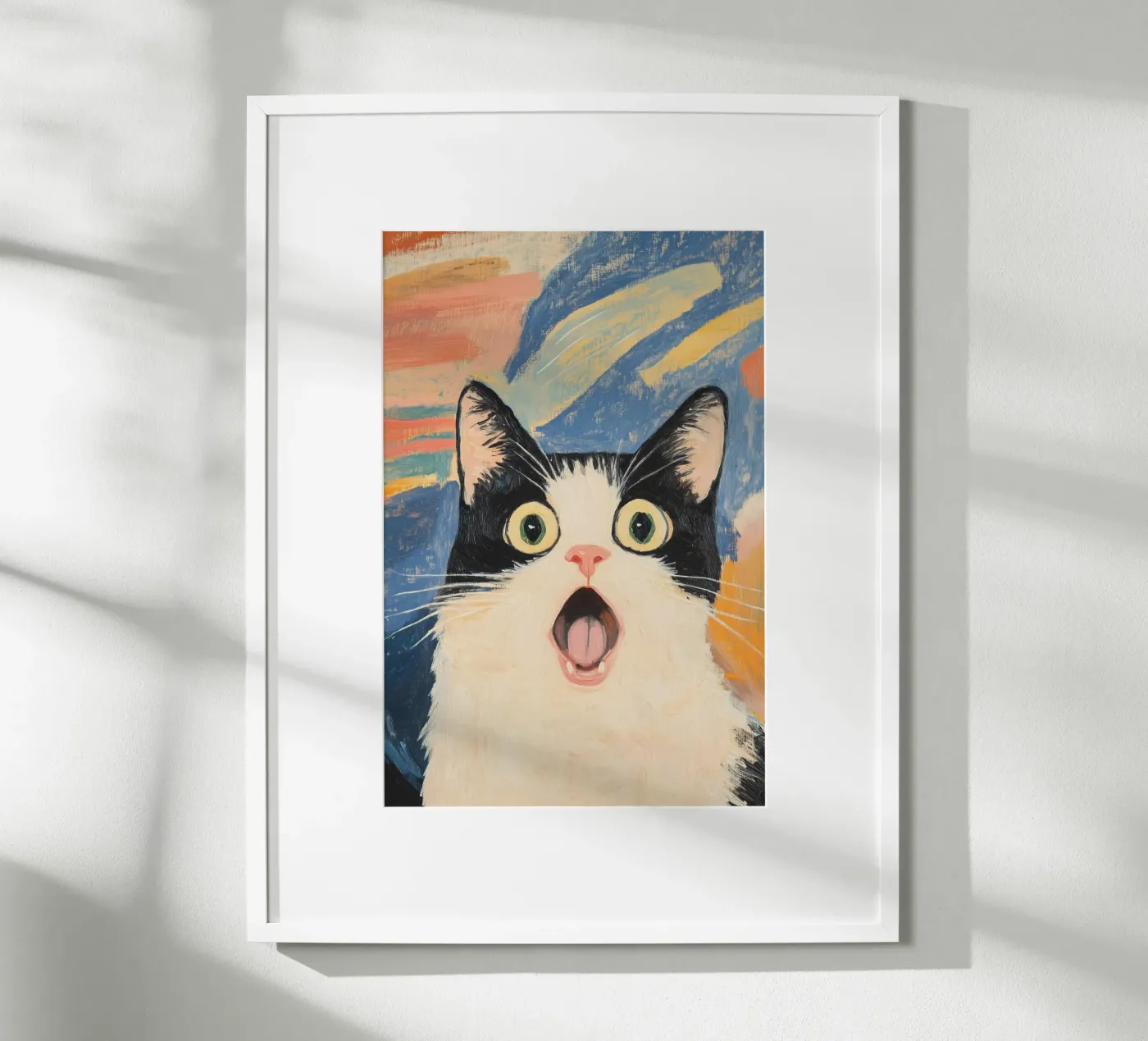 Surprised Cat poster by Melloi Art Print