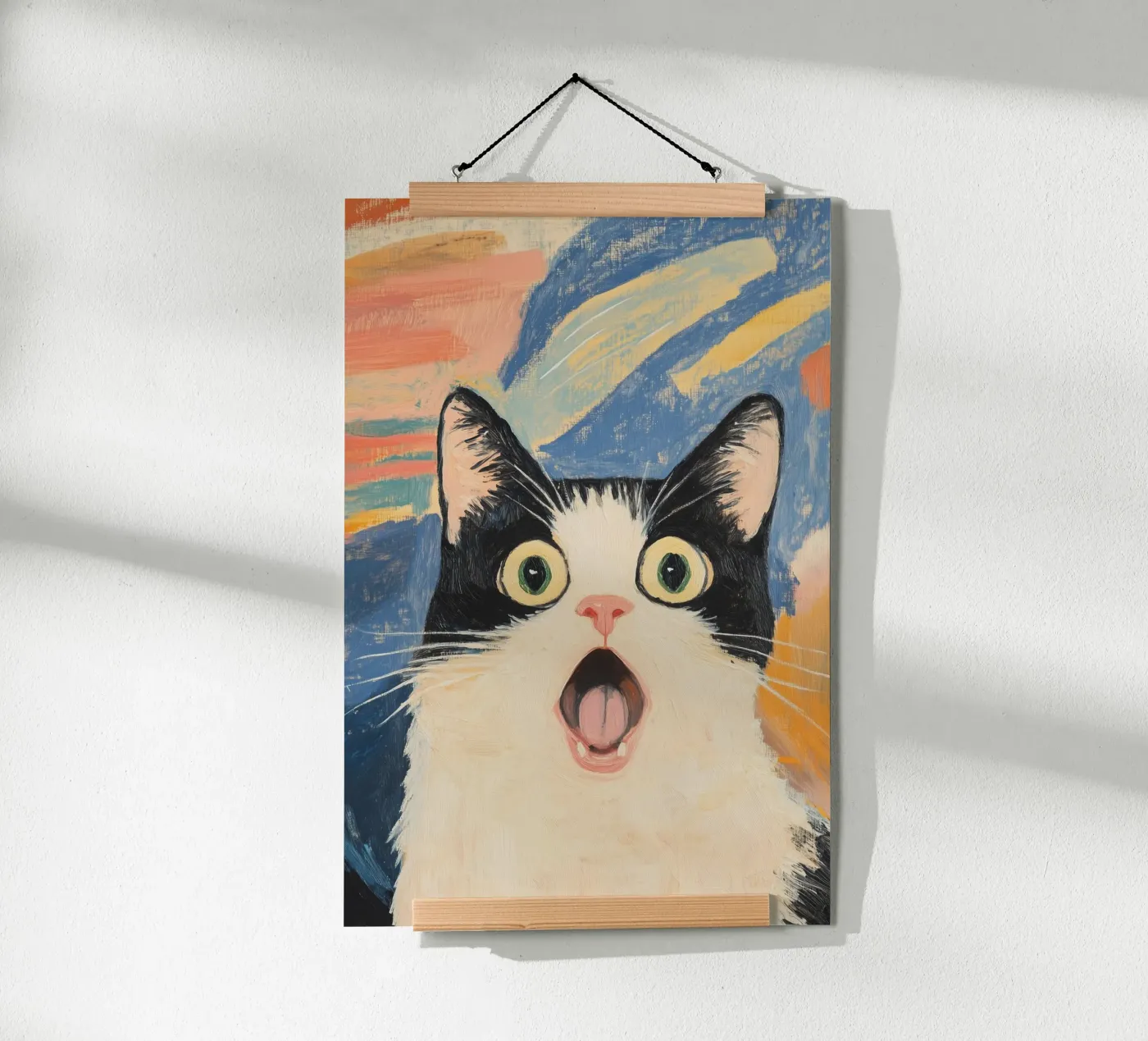 Surprised Cat poster by Melloi Art Print