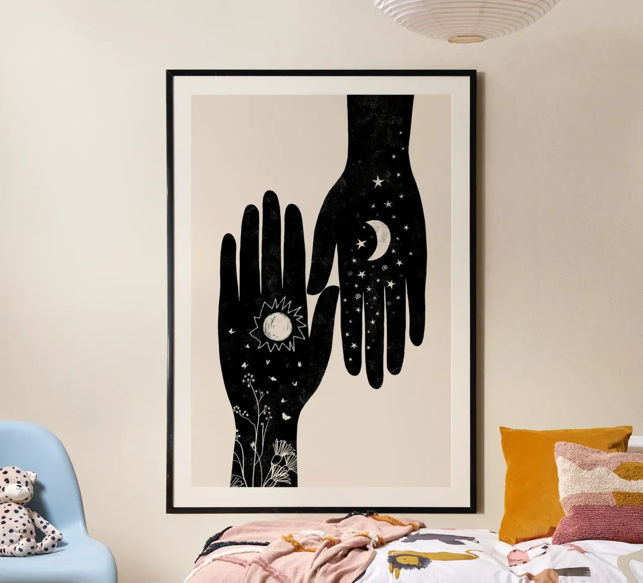 Cats & Dotz - Coppia Hamsa Nero carta hahnemühle da The Artcircle