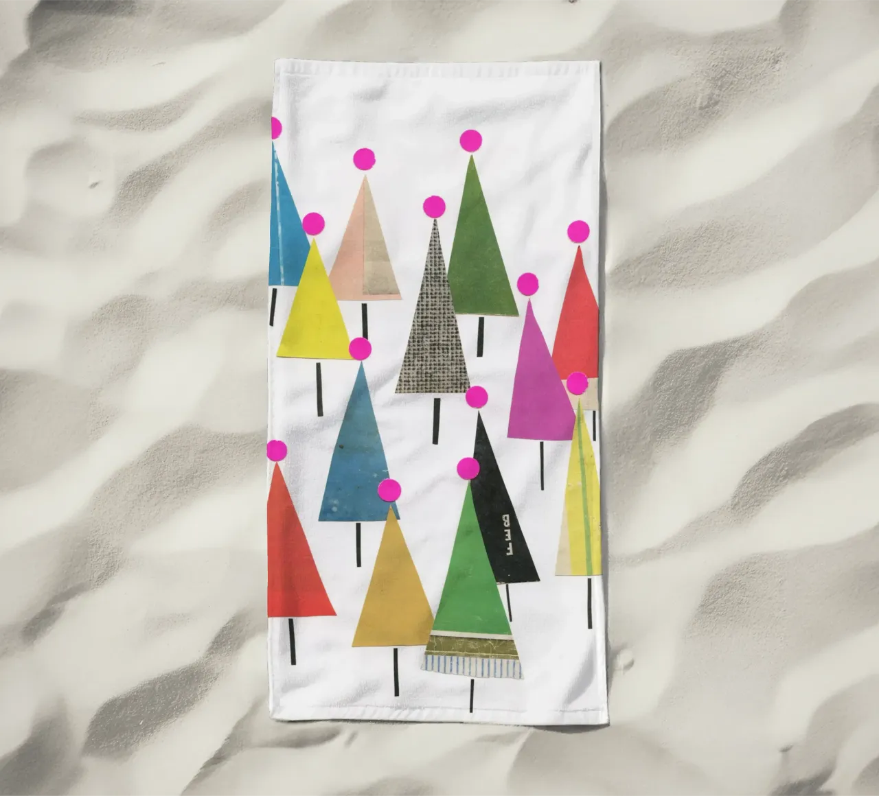 Foresta invernale telo mare da Cassia Beck Collage