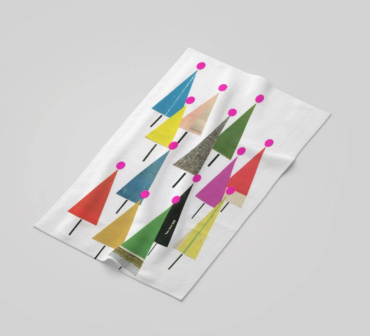 Foresta invernale telo mare da Cassia Beck Collage