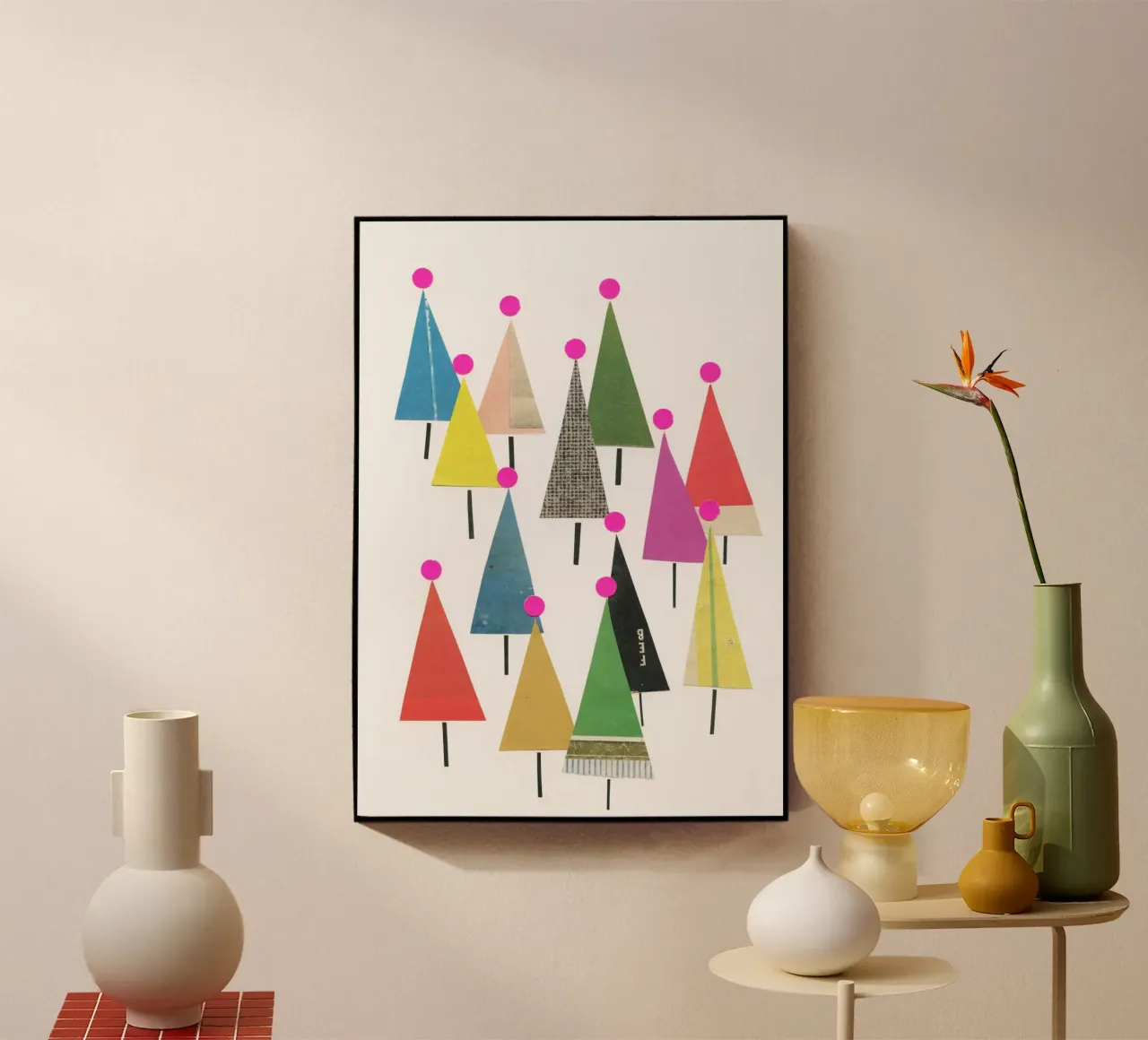 Winter Forest acryl van Cassia Beck Collage