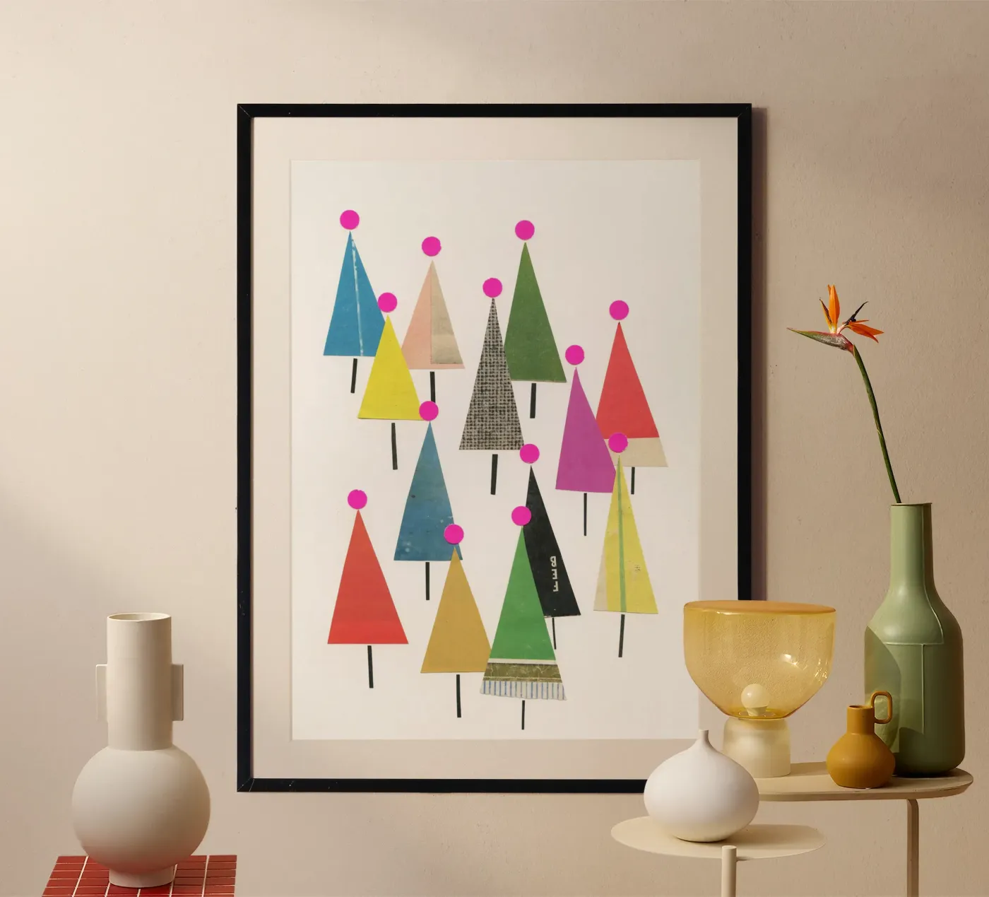 Winter Forest poster van Cassia Beck Collage