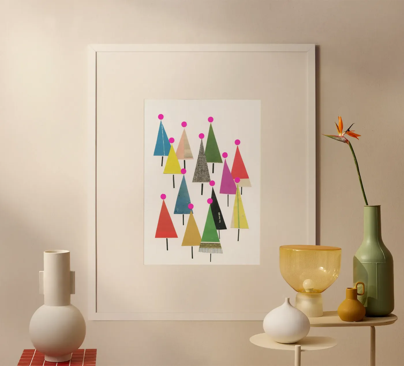 Winter Forest poster van Cassia Beck Collage