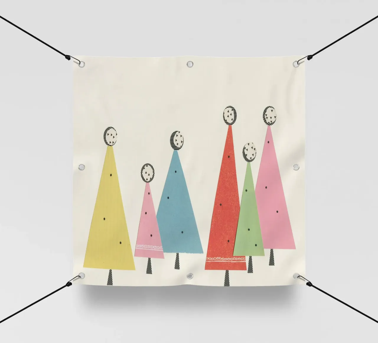 Alberi di Natale telo in pvc da Cassia Beck Collage