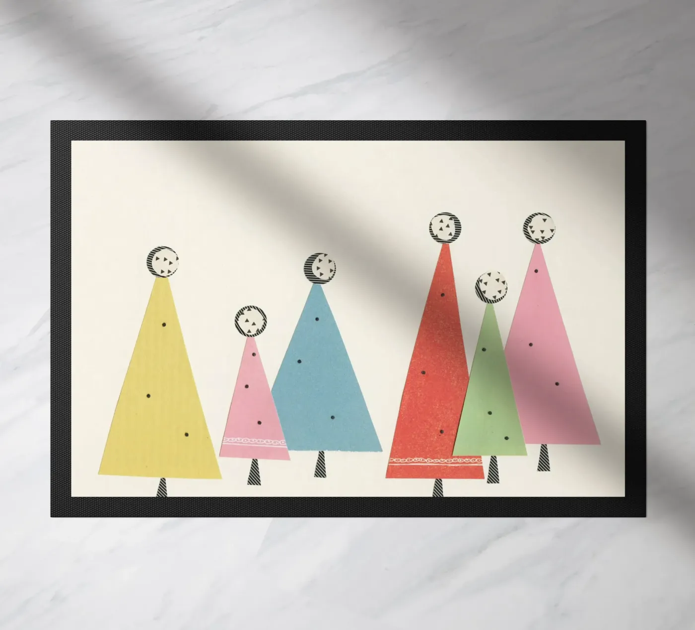 Arbres de Noël paillasson de Cassia Beck Collage