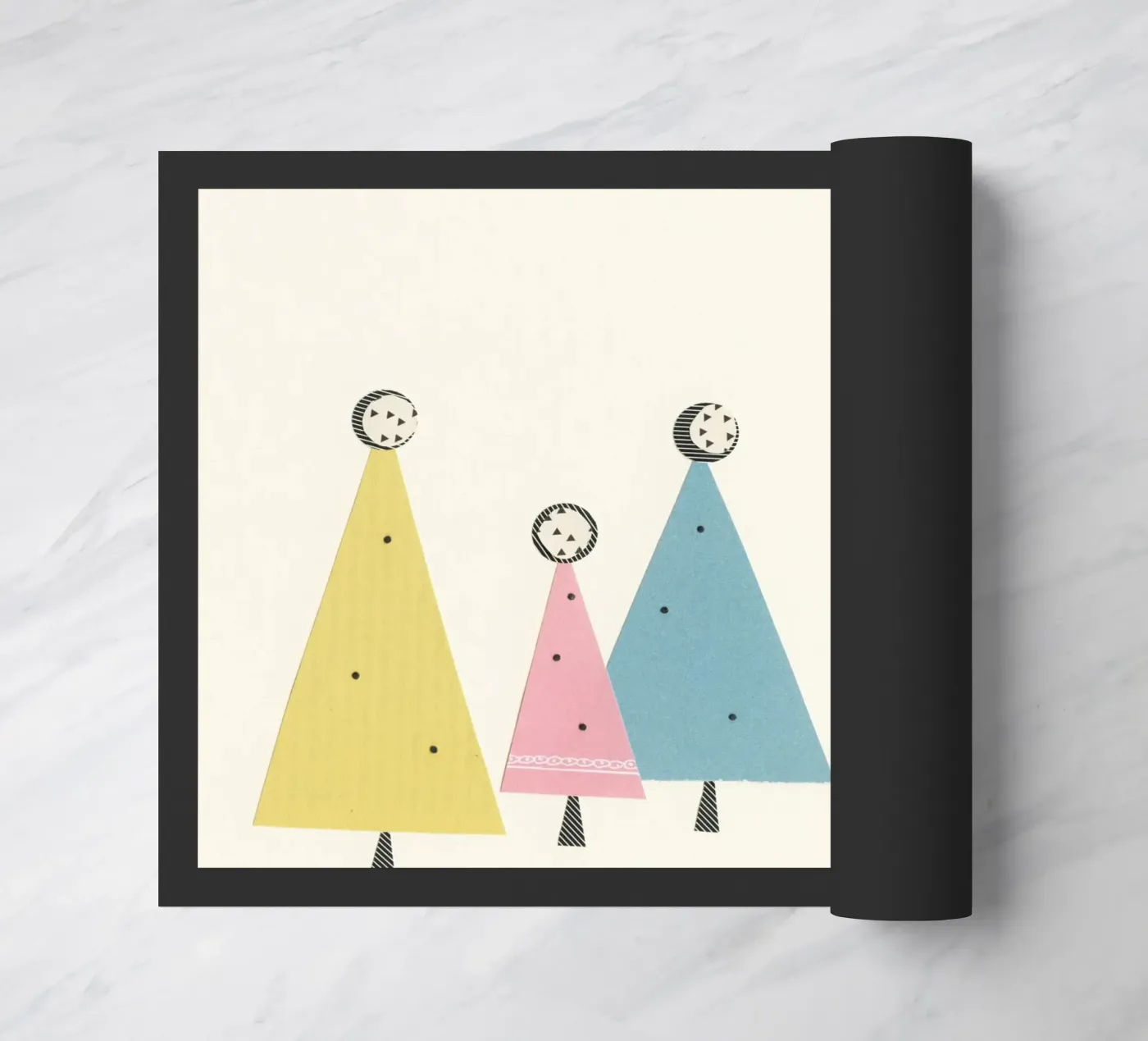 Arbres de Noël paillasson de Cassia Beck Collage