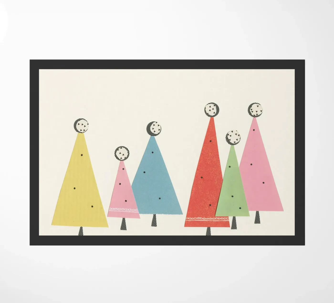 Arbres de Noël paillasson de Cassia Beck Collage