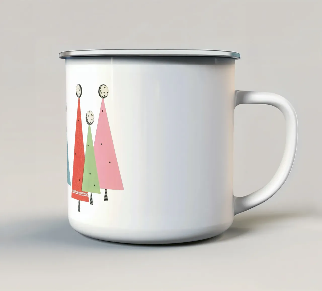 Alberi di Natale tazza in smalto da Cassia Beck Collage