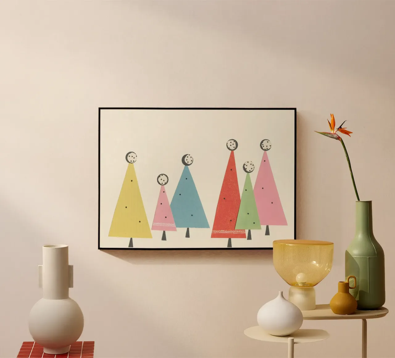 Christmas Trees acrylic glass by Cassia Beck Collage