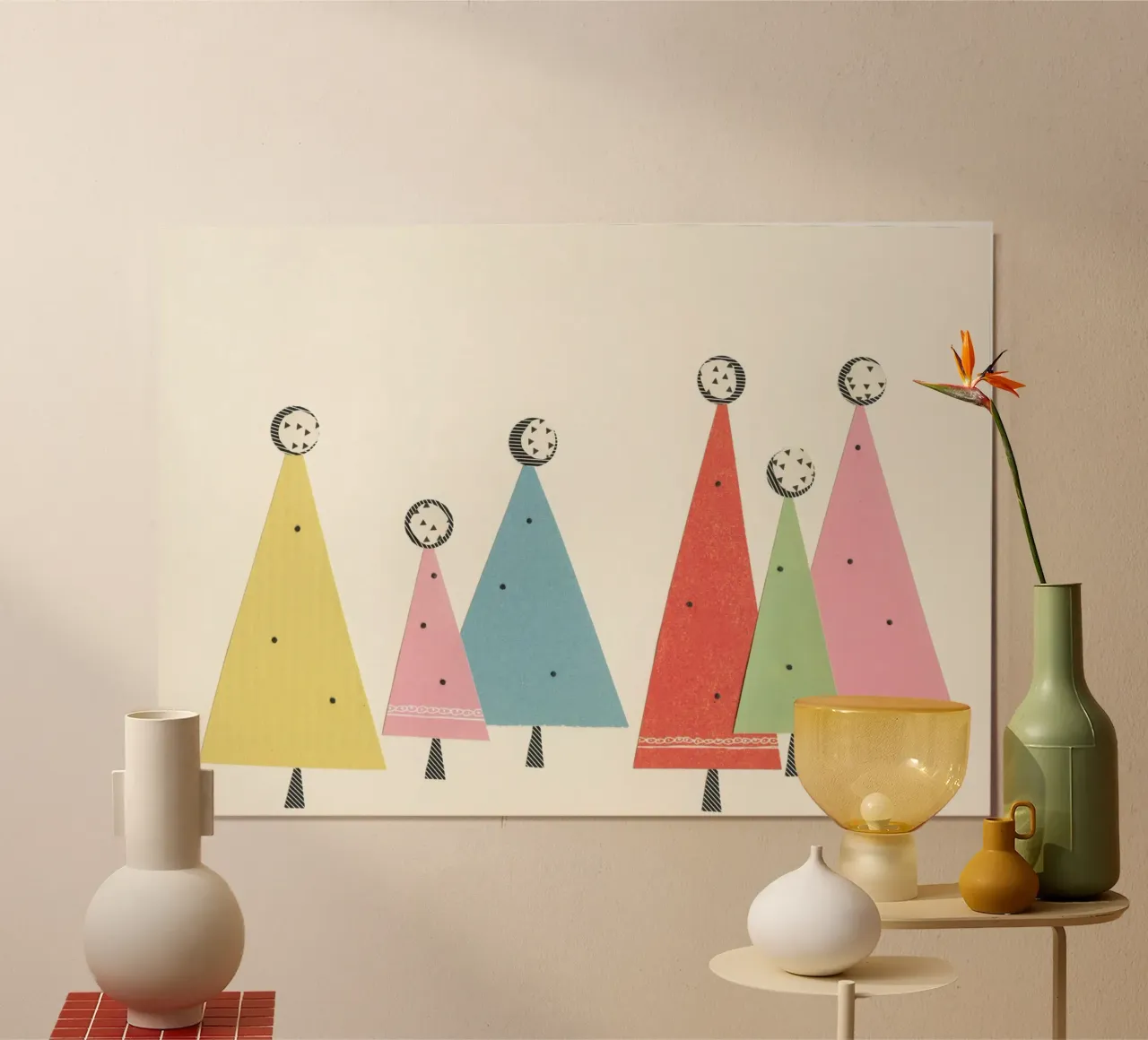 Alberi di Natale carta hahnemühle da Cassia Beck Collage