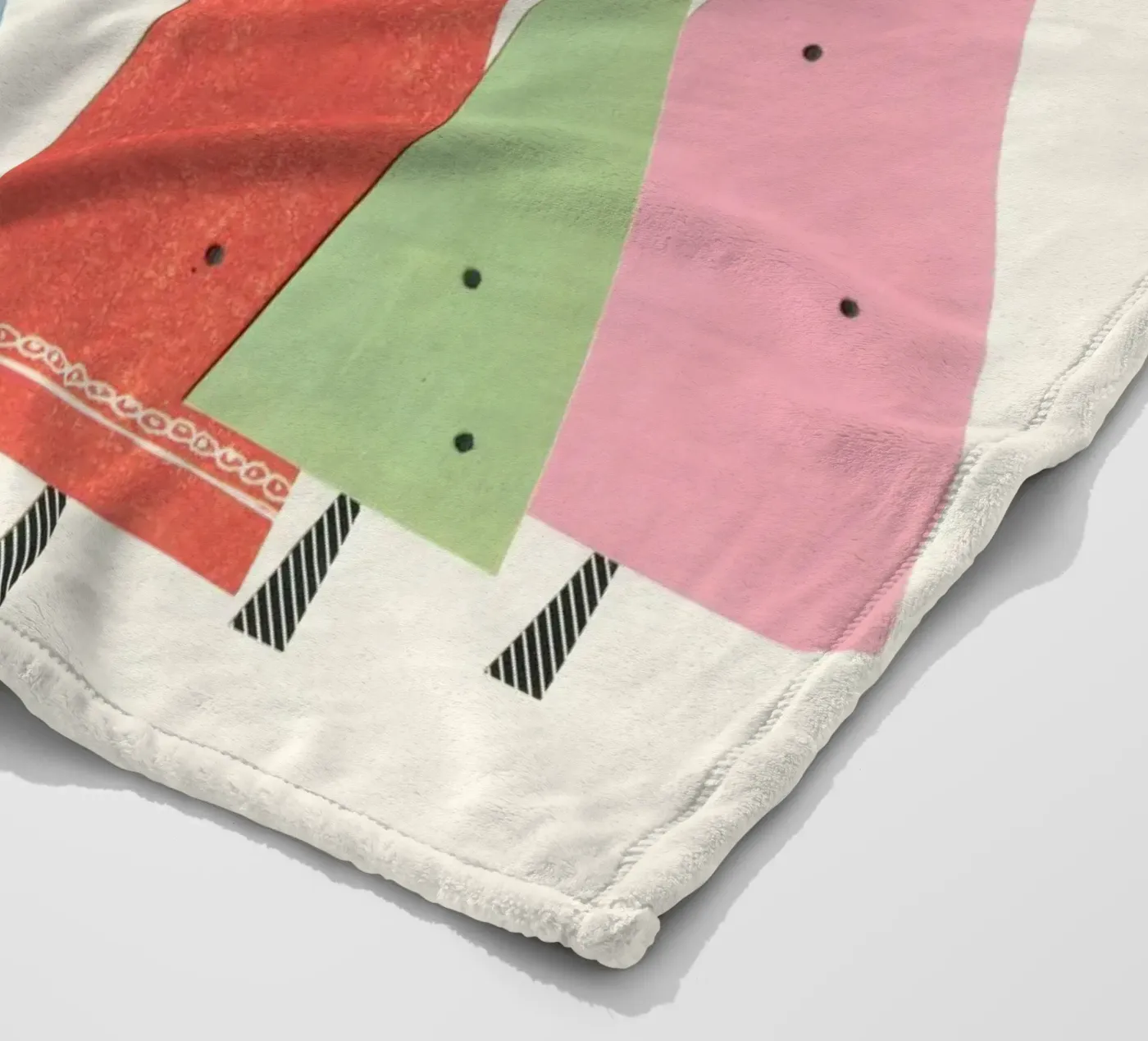 Kerstbomen fleecedeken van Cassia Beck Collage