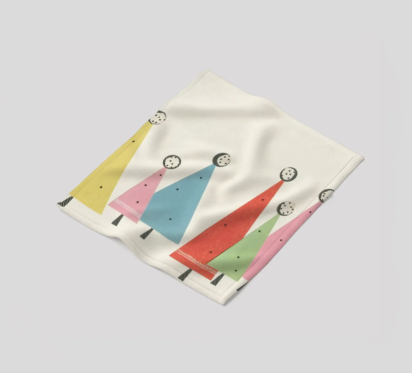 Kerstbomen fleecedeken van Cassia Beck Collage