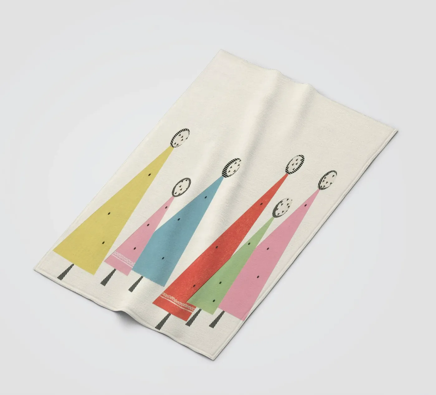 Kerstbomen fleecedeken van Cassia Beck Collage