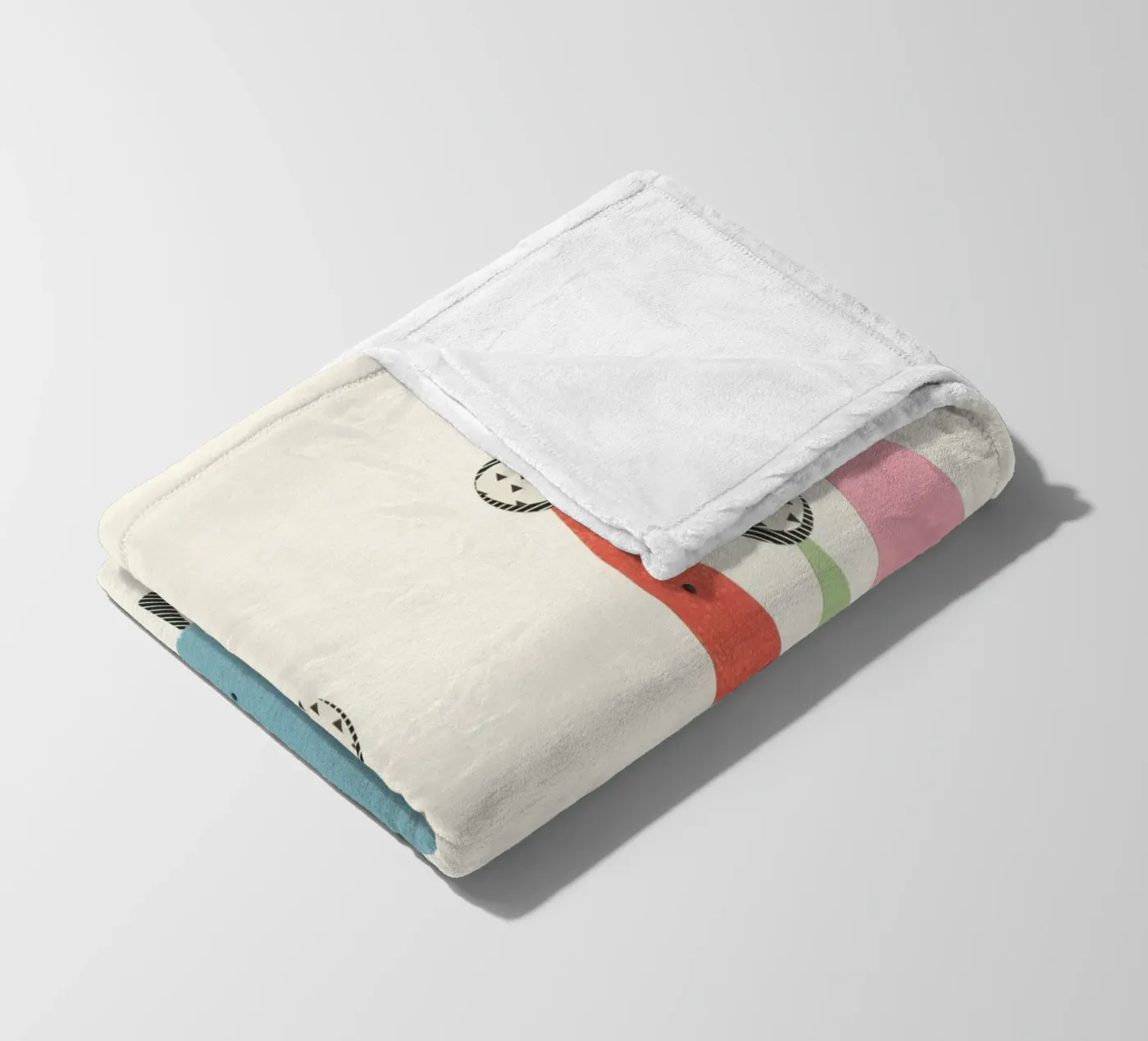 Kerstbomen fleecedeken van Cassia Beck Collage