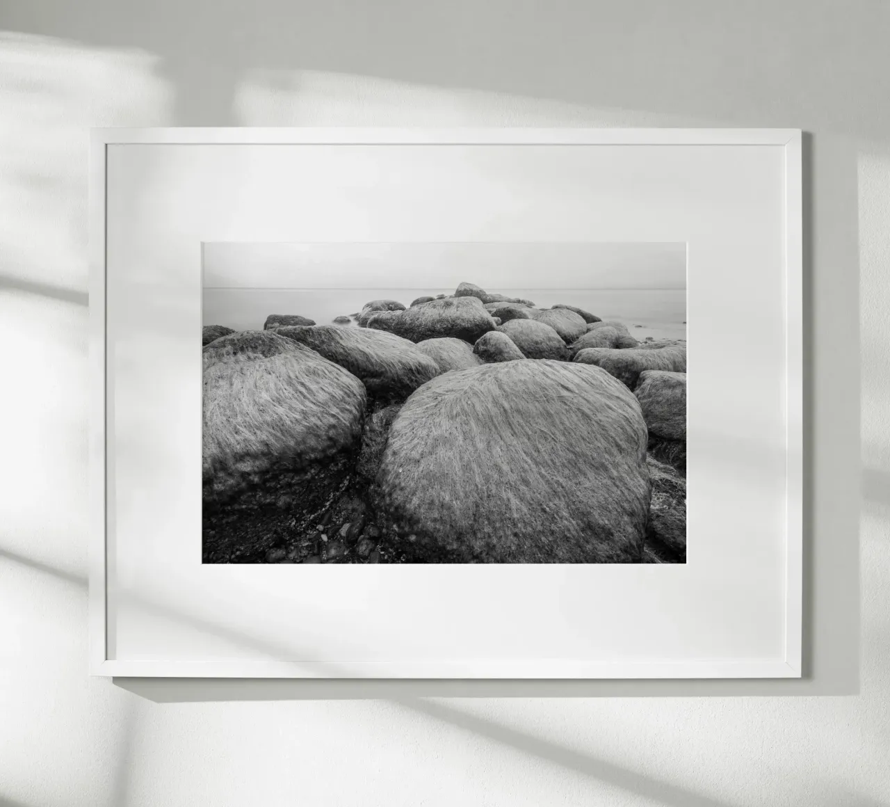 Breakwater poster with aluminum frame by Barbara Buderath Fotodesign