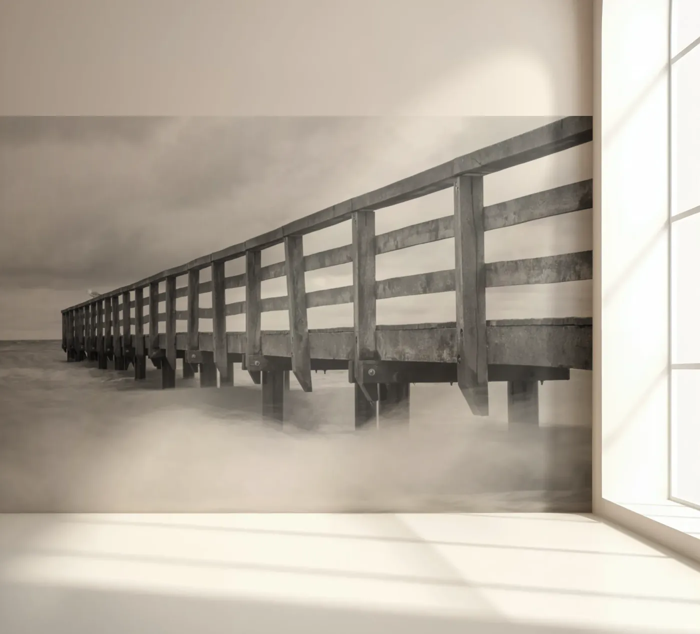 Oude pier fotobehang van Barbara Buderath Fotodesign