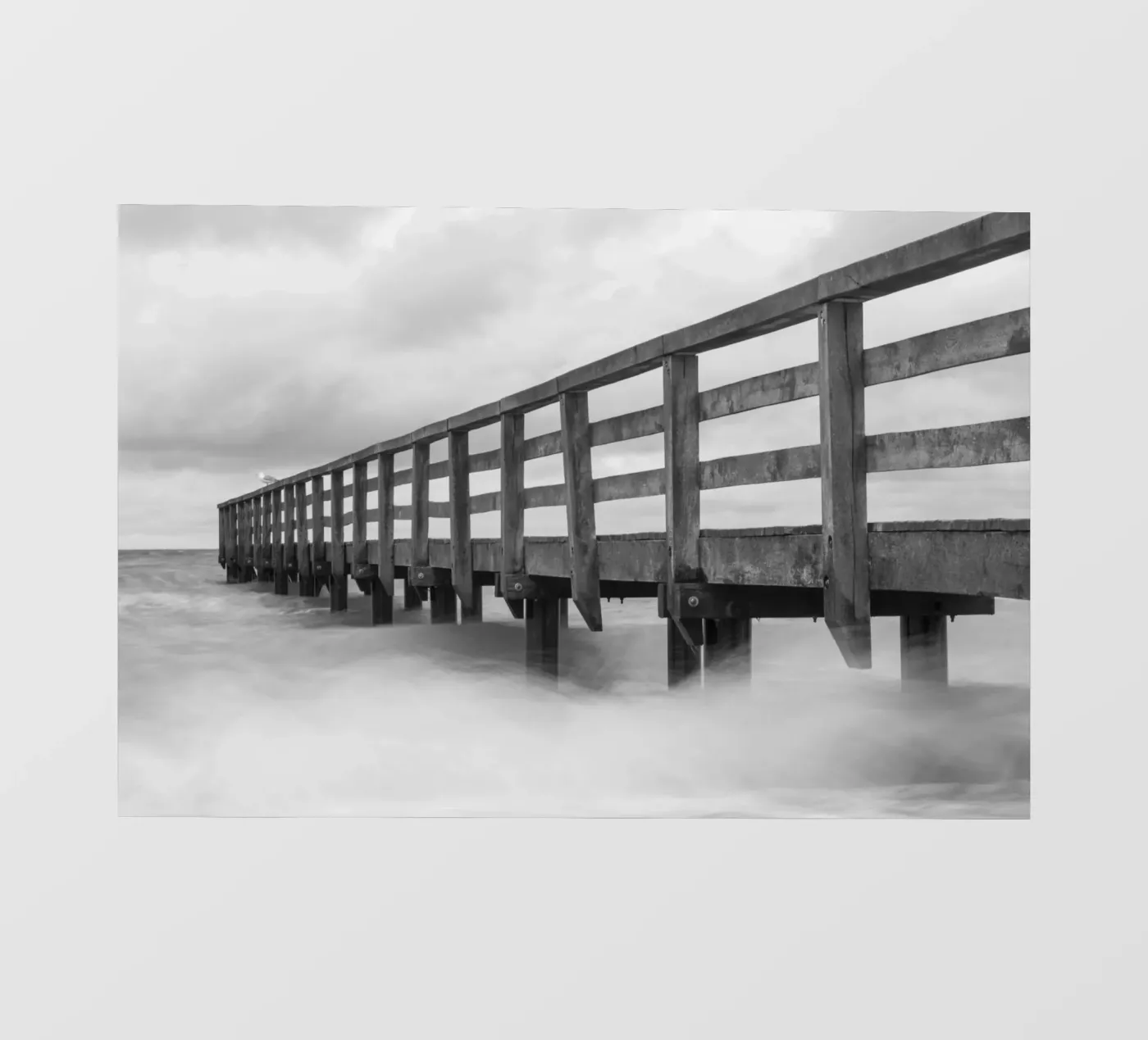 Oude pier fotobehang van Barbara Buderath Fotodesign