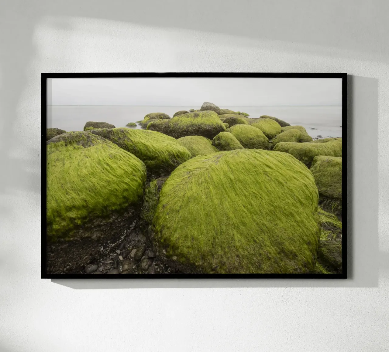 Grüne Wellenbrecher Poster von Barbara Buderath Fotodesign