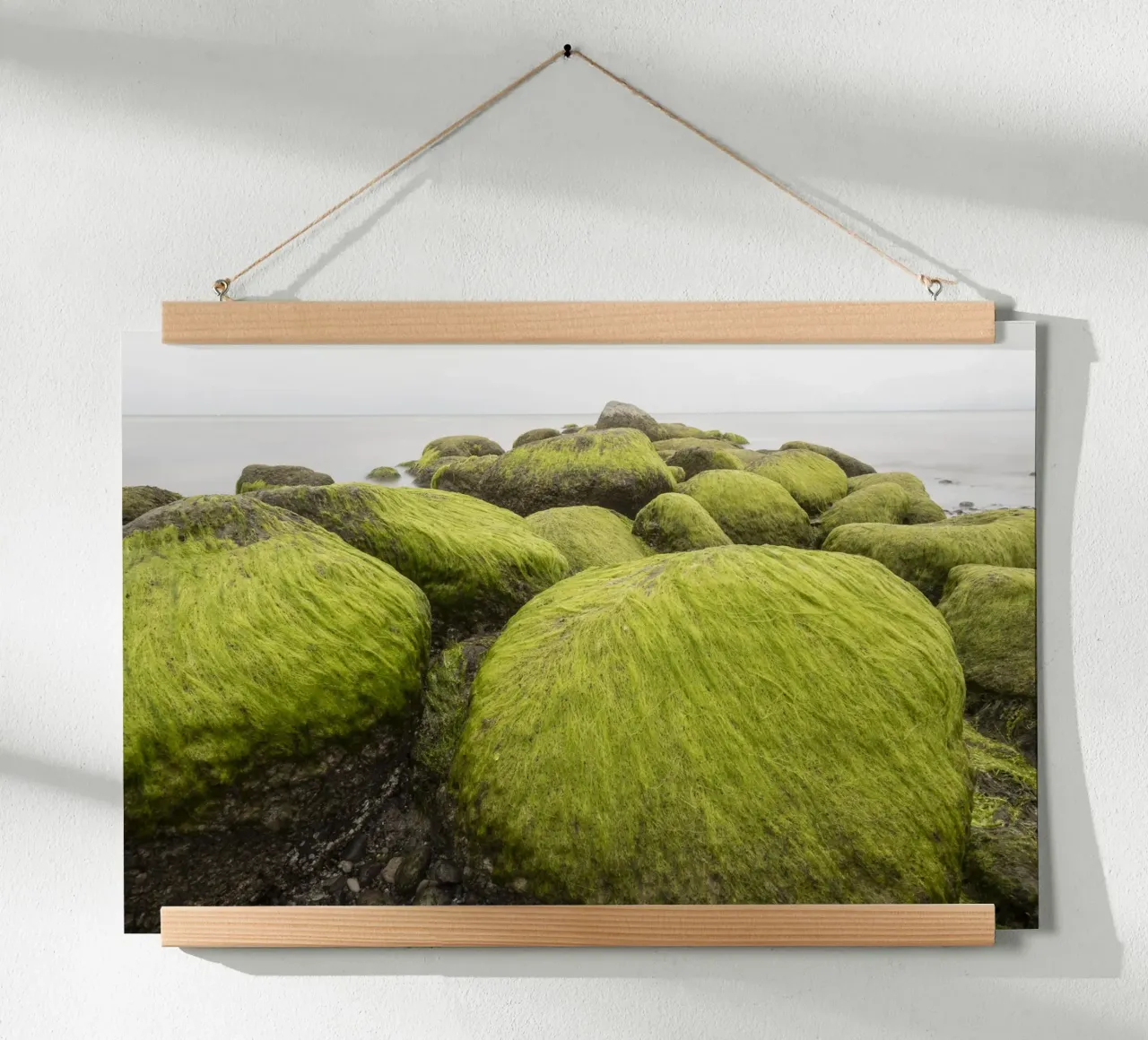 Grüne Wellenbrecher Poster von Barbara Buderath Fotodesign