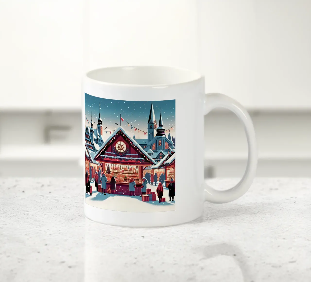 Mercatino di Natale tazza in ceramica da Digital Naive