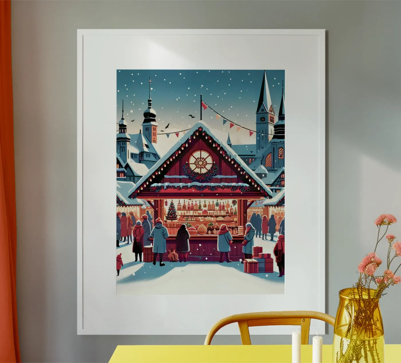 Christmas market poster de Digital Naive