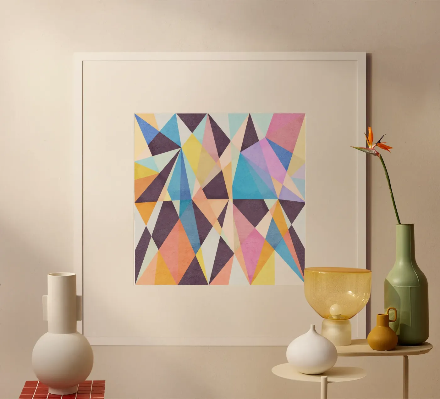 Abstract Fun poster van Lines Inside