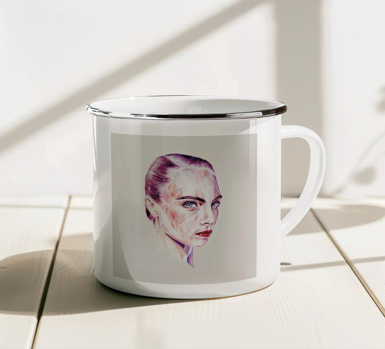Kalon tazza in smalto da Jaye Whitehead