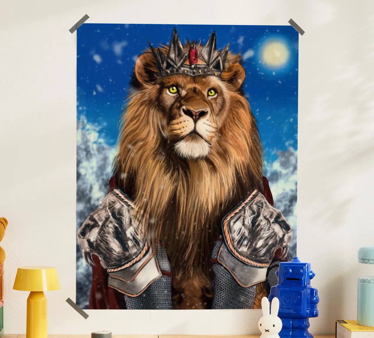 Il Re Rosso poster con telaio in alluminio da Mayka ienova