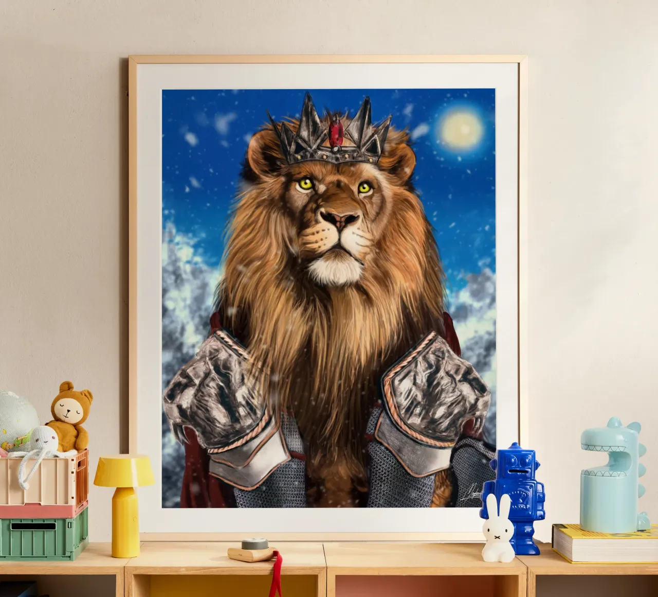 Il Re Rosso poster con telaio in alluminio da Mayka ienova